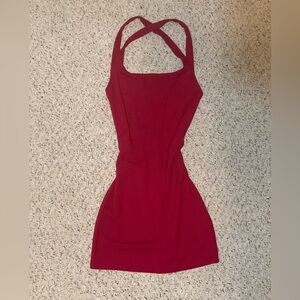 by the way. Crimson Mini Dress